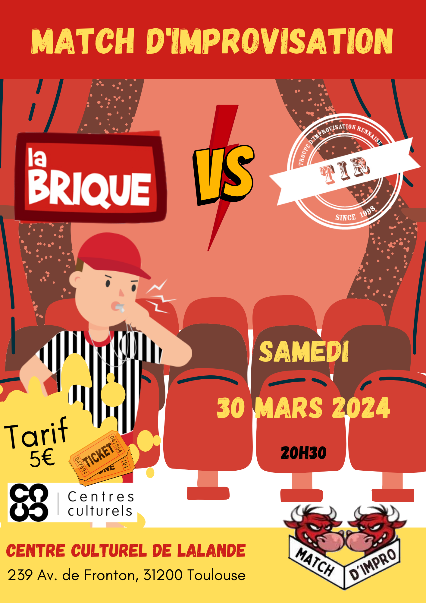 Match d'Impro : TIR (Rennes) / La Brique